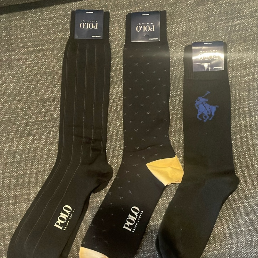 Three (3) Pairs Polo Ralph Lauren Socks